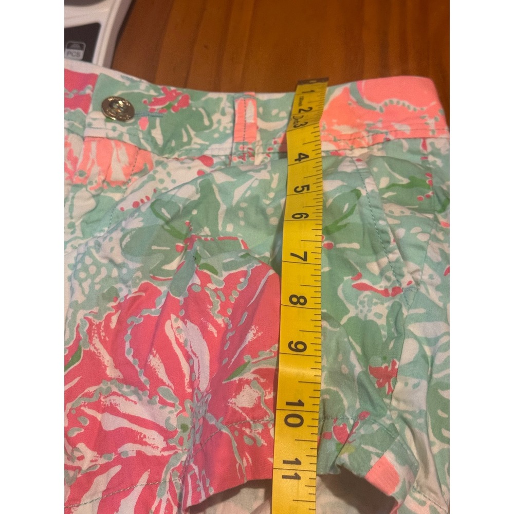 Lilly Pulitzer Callahan Shorts Pink Green Floral Tropical Print Size 2 - Picture 9 of 10